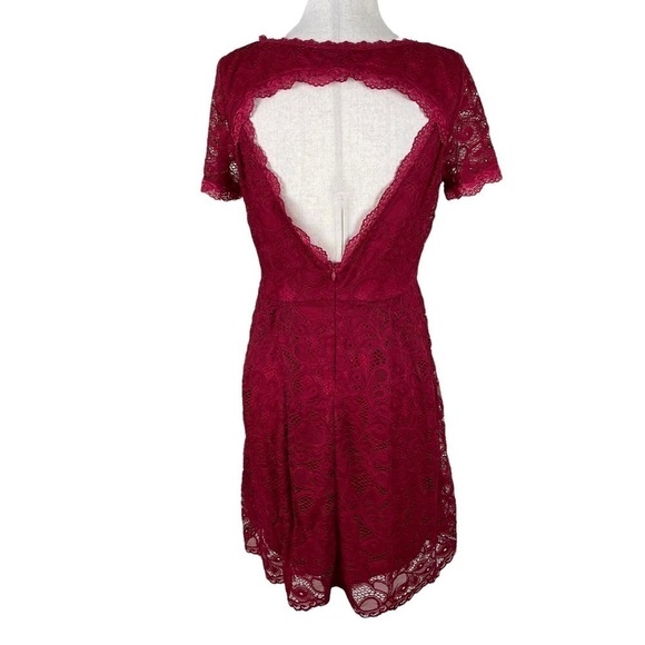 Lulus Red Lace Dress - Picture 3 of 12